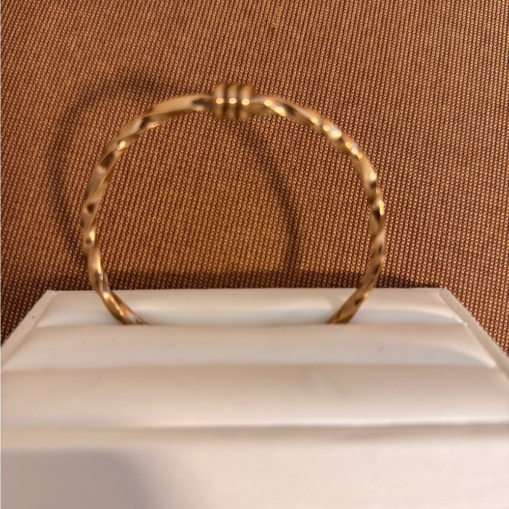 Gold Twisted Bangle Bracelet